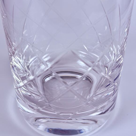 Etched Diamond-Cut Cocktail Mixing Beaker Glass With Pour Spout VISKI Crystal - Picture 4 of 7